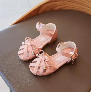 

2020 Summer Kids Sandals For Girls Princess Shoes Children Beach Little Girls Close Toe Flat Pearl Casual Sandals Fashion Party