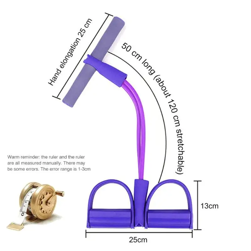 2 трубы сопротивление йога эластичный ремешок тренажер для ног с педалями сидение тяга