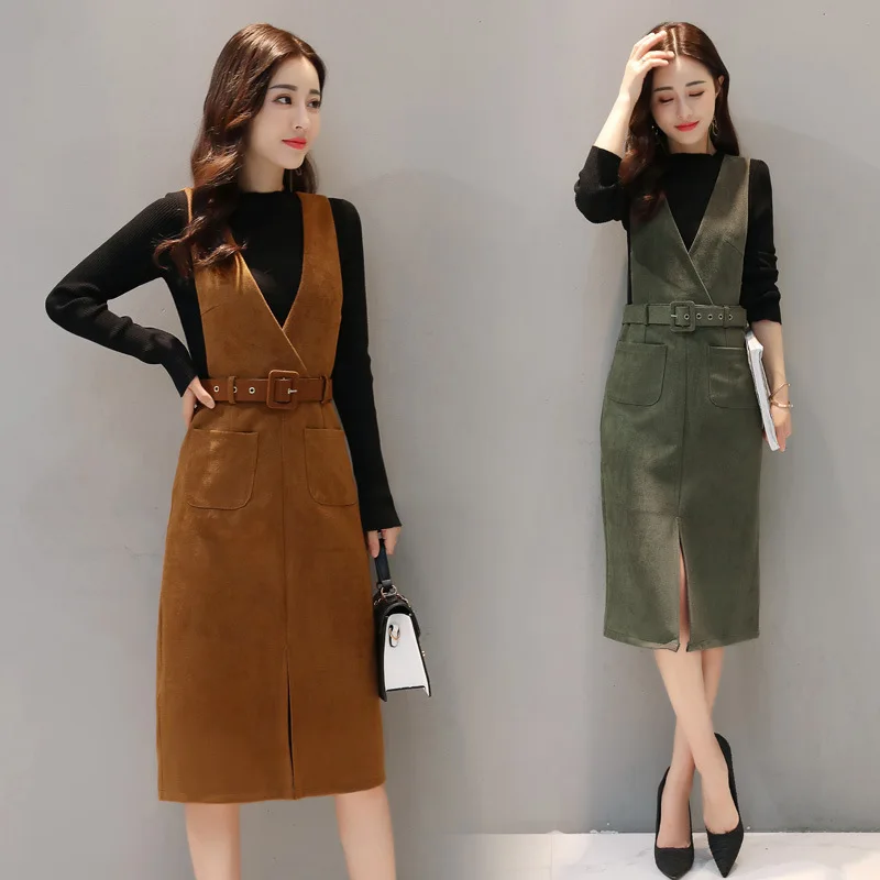 

Autumn Two-Piece Set Fashion Dress Dress Outfit WOMEN'S Dress 2018 Early Autumn New Style Korean-style Autumn Clothing Early Aut