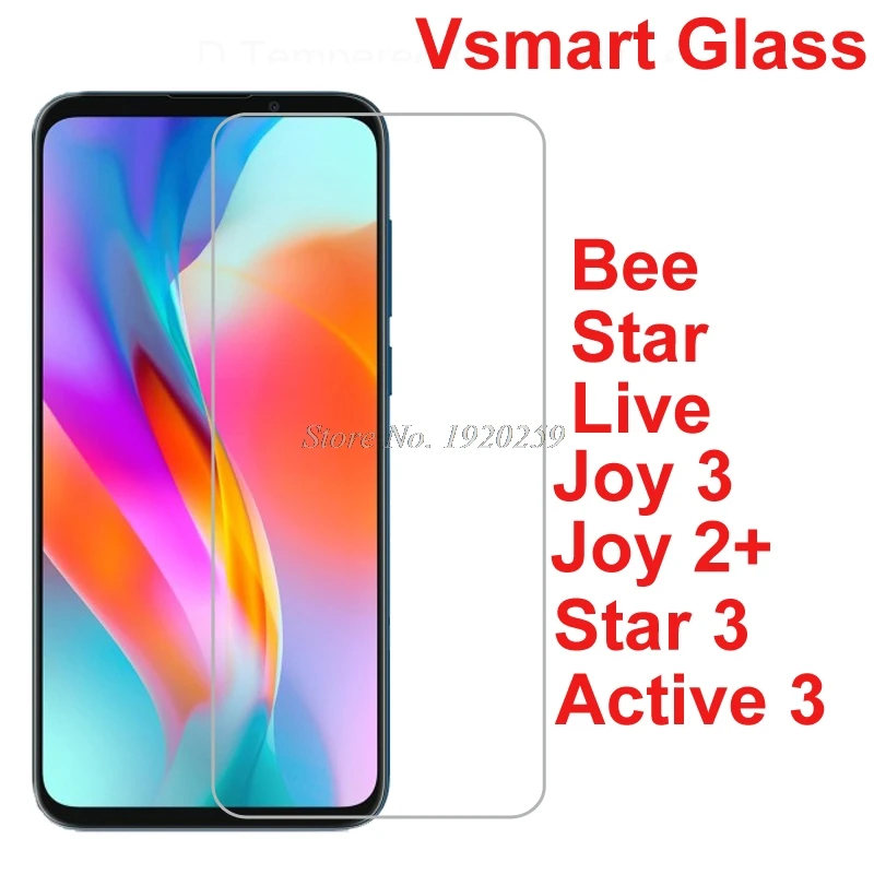 

For Vsmart Active Bee Joy Live Star 5 2 3 Plus Tempered Glass Protector For V Smart Screen Protect Film 9H Explosion-proof Guard