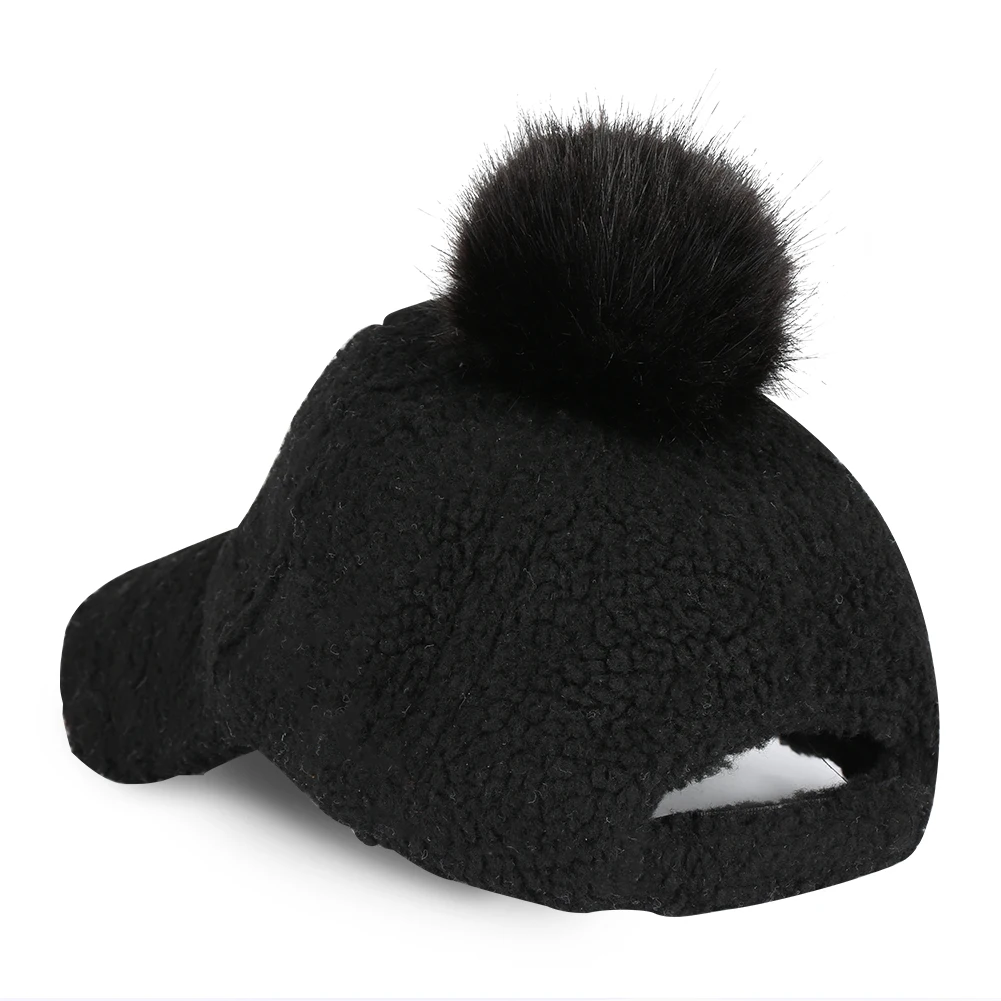 Детская шапка, бейсбольная Кепка с вышивкой в виде черного смайлика, сохраняющая тепло, детские шапки, зимние шапки с помпоном, бонсеты для маленьких девочек, рождественский подарок