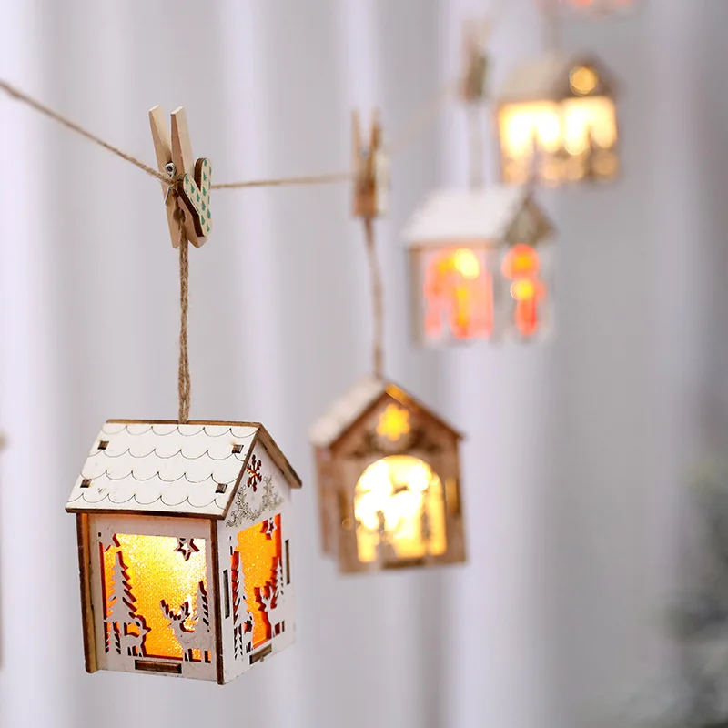 2019 Navidad Рождественская светящаяся кабина сделай сам инновационный