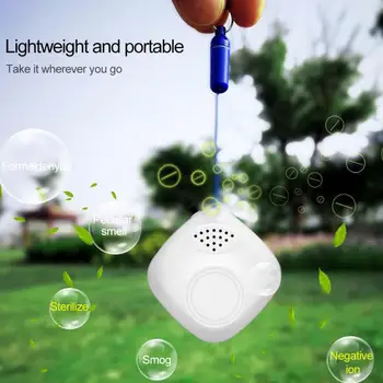 

Personal Wearable Air Purifier Necklace Mini Portable Air Freshener Ionizer Negative Ion Generator Car Home Dual Air Purifiers