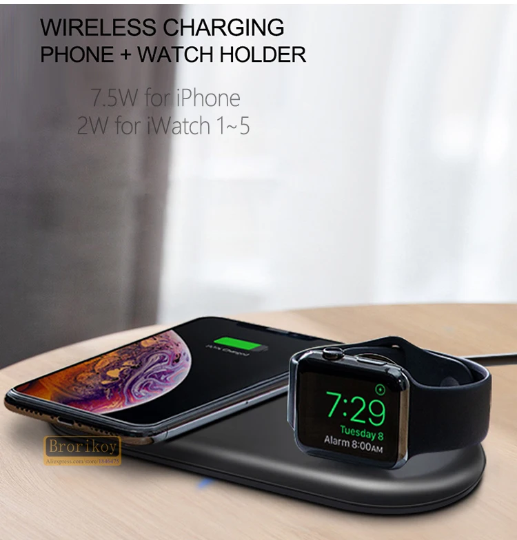 Qi Беспроводное зарядное устройство Pad 2 Вт Магнитная Зарядка часов для Apple iWatch 5 4 3 2 1 QC3.0 Быстрая зарядка для iPhone 11 Pro Xs Max X 8