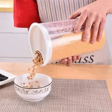 PP пластиковый диспенсер для зерновых культур коробка для хранения кухня еда зерно риса контейнер субле крышка Вращающаяся крышка коробка для хранения муки зерна