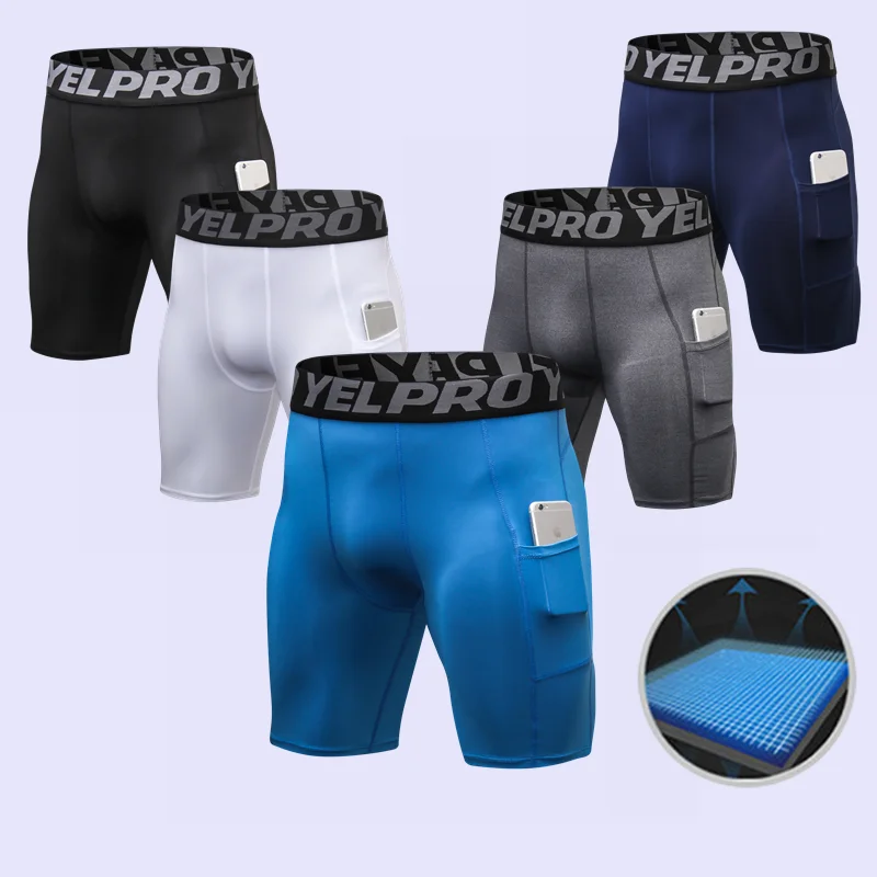 Men's Bodybuilding Quick Dry Compression Shorts Fitness Tight Shorts
