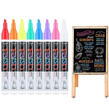 Haile – stylos marqueurs à craie liquide 12 pièces, surligneurs effaçables, stylo LED multi écriture, fenêtres en verre, tableau noir, marqueurs d'art
