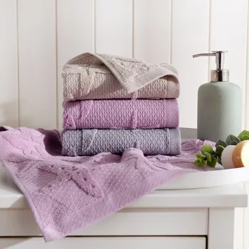 

2019 New Style Starfish&Leaves Pattern Absorbent Face Towel for Bathroom/Gym/Hotel Soft face towel