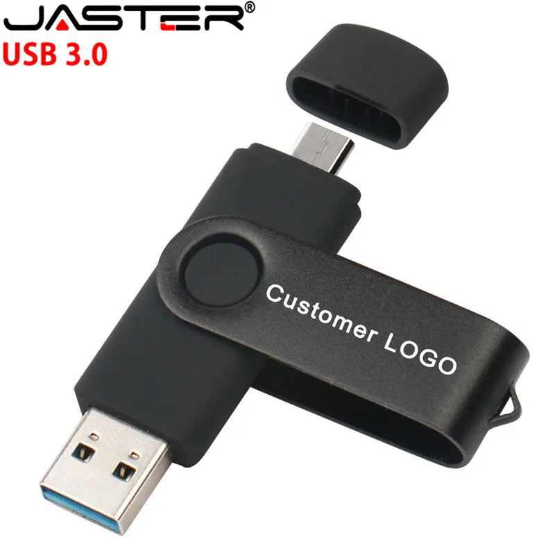 Металлический USB флеш накопитель JASTER 3 0 OTG 16 ГБ Флешка 2 в 1 Micro 32 64 128 256 ГБ|USB
