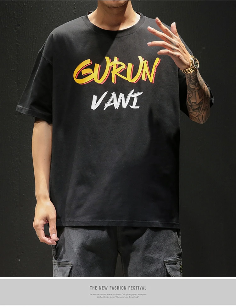 Nice Summer T-Shirts Men Letter Printed Short Sleeve TShirt Men Tee Shirt Men Vogue Fashion Round Neck T Shirt Men