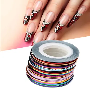 

30x/20x Colors Rolls Striping Tape Line Nail Art UV Gel DIY Decoration Sticker