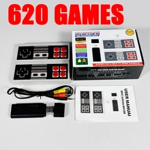 Powkiddy PK02 USB Game Console Stick 8 Bit Wireless Controller Build In 620 Classic Video Games Player For TV Gamer Two Player