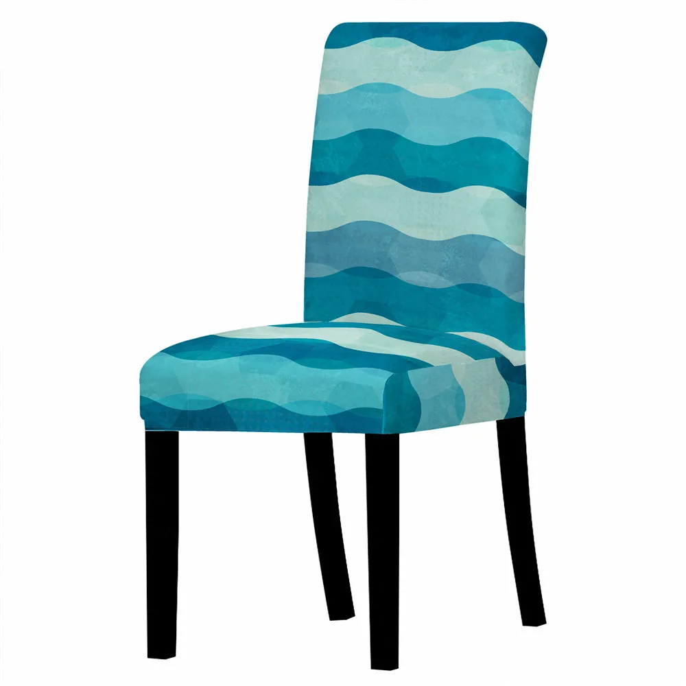 Чехлы на стулья из спандекса с принтом эластичные накидки сиденья для столовой