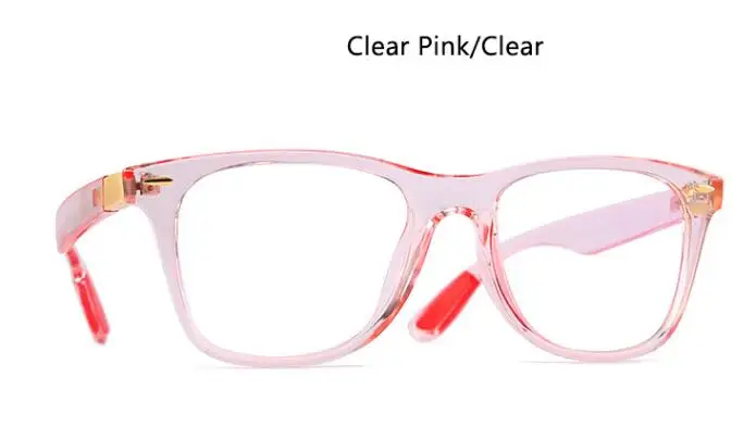 clear pink clear Женский синий светильник, блокирующие очки, мужские квадратные компьютерные очки, рабочие игровые очки, прозрачные линзы, оправа для очков, дизайн - Цвет оправы: clear pink clear