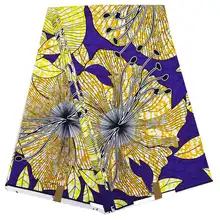 Африканский Воск принты ткань настоящий мягкий хлопок 6 ярдов/шт гарантия Анкара Голландский Настоящий Воск для платья лоскутное шитье 0011