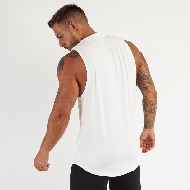 Muscleguys Marke Fitness Herren Muslce Weste Gym Tank Top Männer Baumwolle Bodybuilding Singuletts Mode Oansatz Sport Ärmelloses Shirt – Detail 15