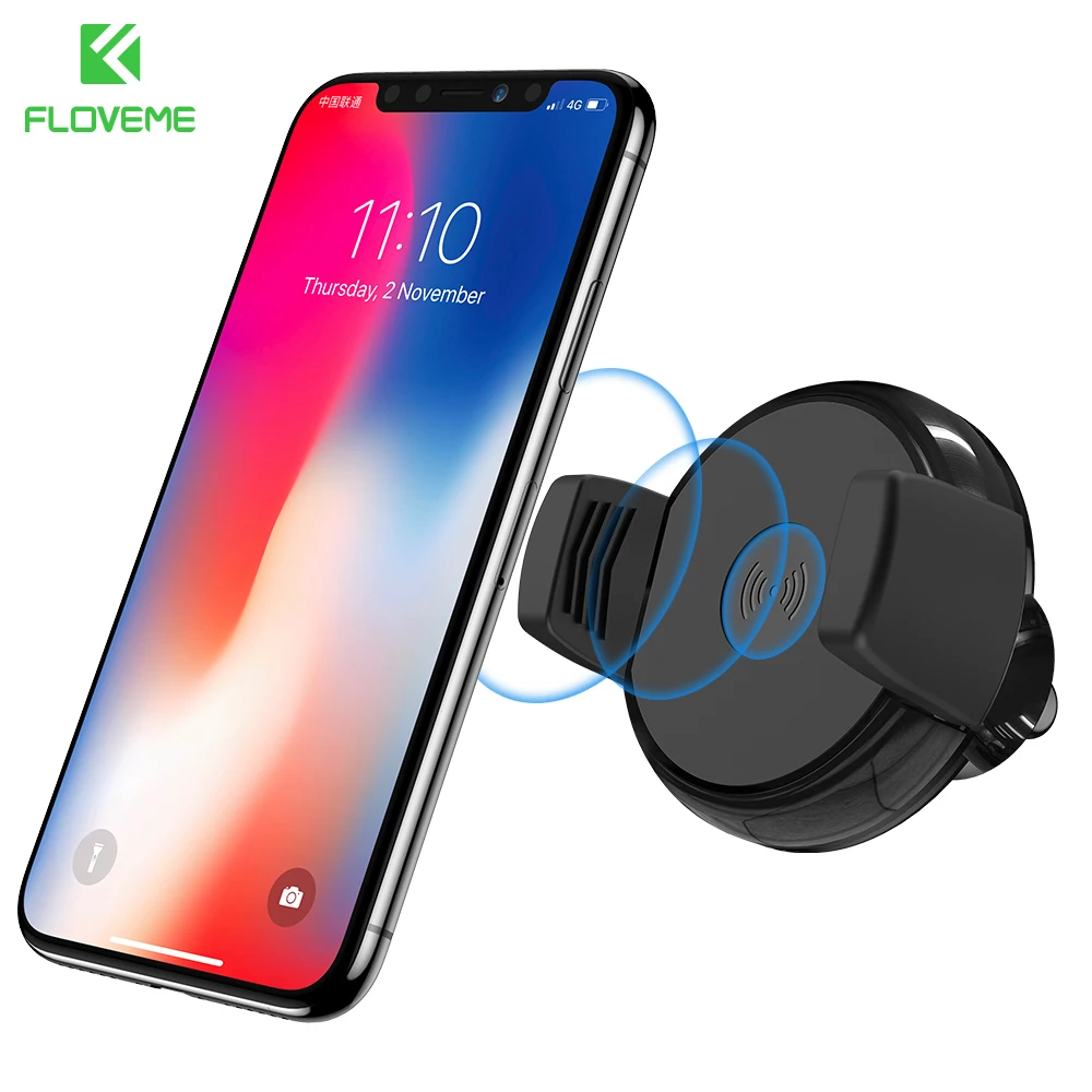 Беспроводной автомобильный держатель зарядного устройства для Samsung Note 10Plus S10 S9 Qi