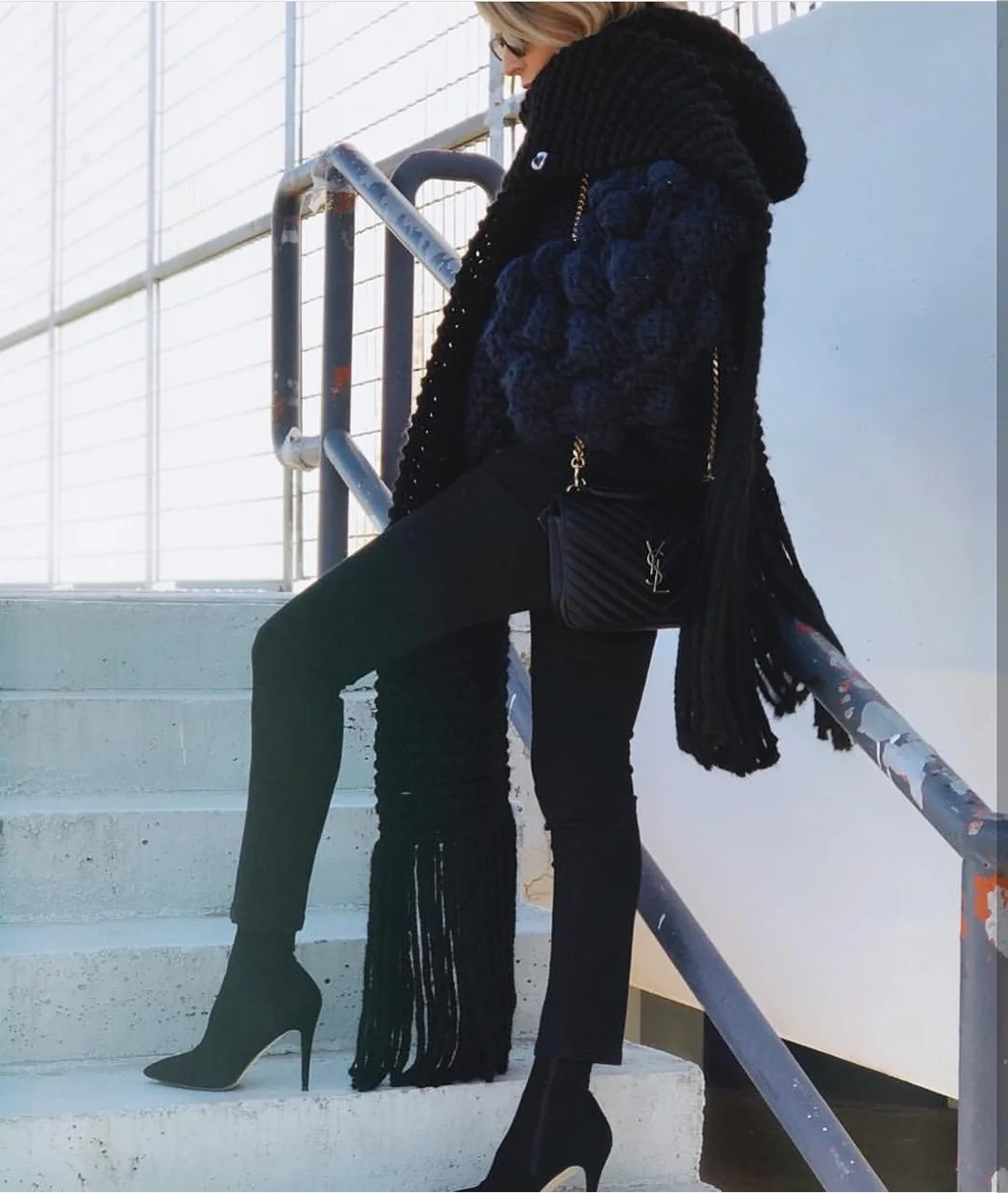 Вязаный шерстяной шейный ручной игла стержня толстый шерстяной зимний теплый шарф шаль