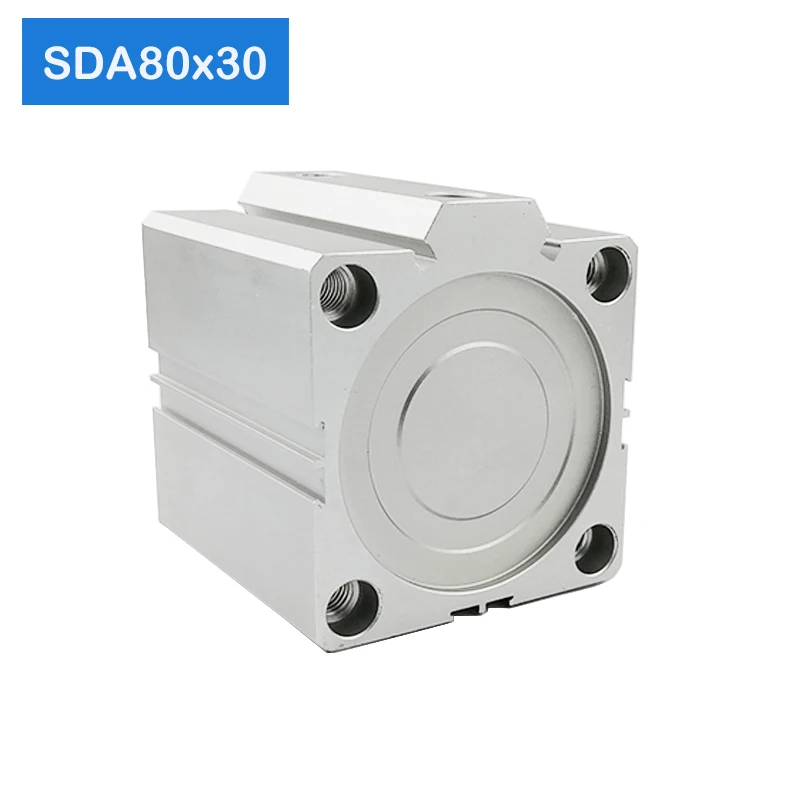 High Quality SDA80x30 Pneumatic SDA80-30mm Double Acting Compact AIR Cylinder 