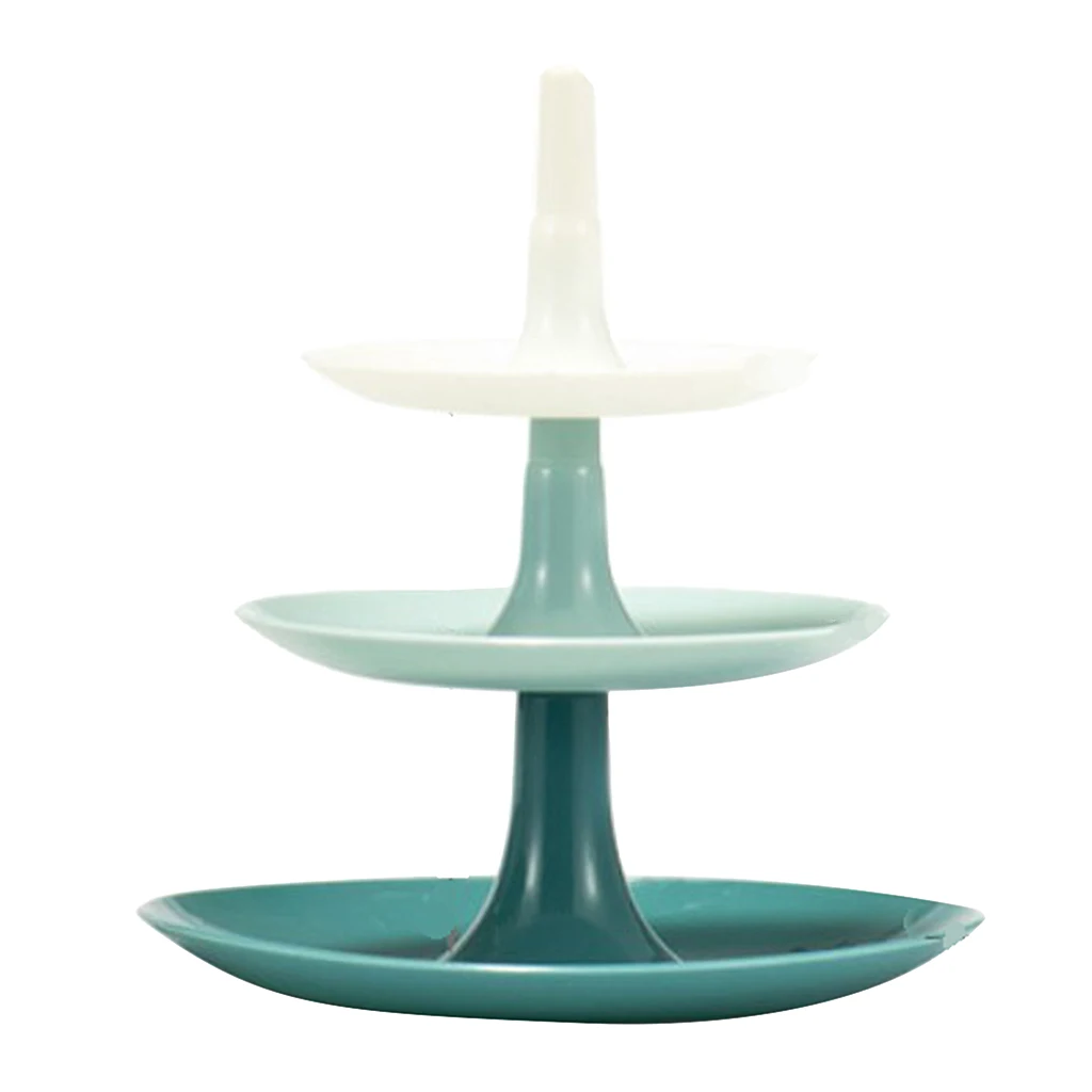 3-Tier Plastic Cupcake Display Stand Dessert Holder Round Fruit Snacks Bowl for Baby Shower Birthday Weddings Tea Party