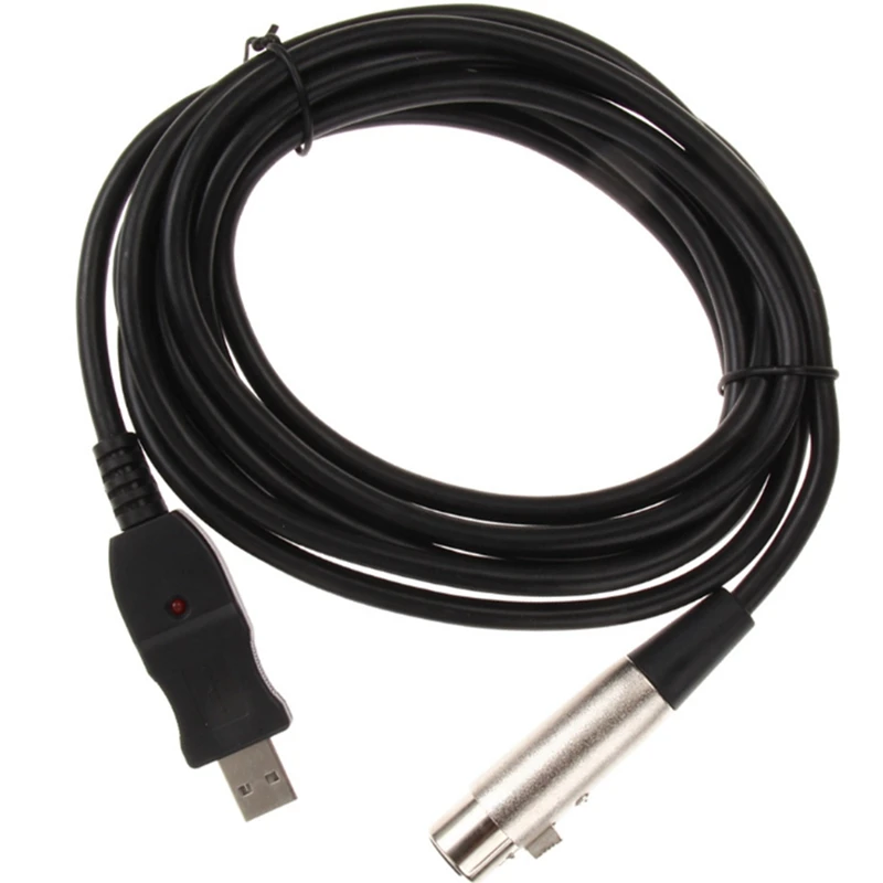 USB Microphone Cable USB Male to XLR Female Mic Link Studio Audio Cable