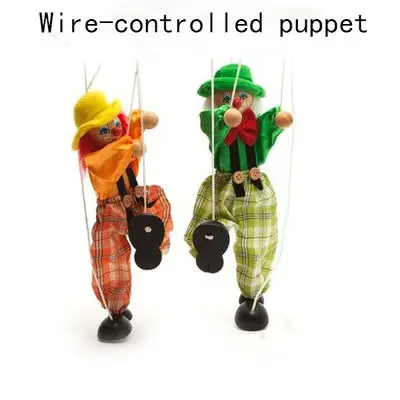 

Multicolor puppets Pull control puppet Wooden doll Handmade puppet dolls Wire-controlled Play puppet toy