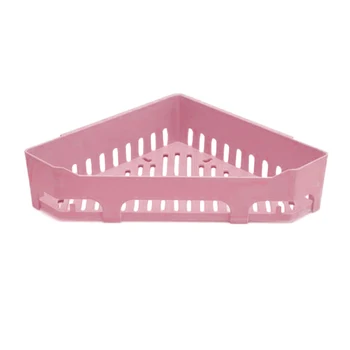 

Punch-Free Bathroom Shelf Plastic Wall-Mounted Holder Shelf Storage Organize For Bathroom Household Hotel HFing