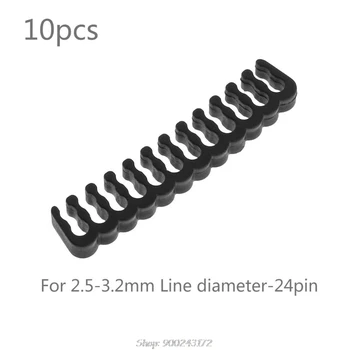 

10Pcs PP Cable Comb Clamp Clip Organizer Dresser for 2.5-3.2mm PC Power Cables Wiring 4 6 8 24Pin Computer Shape S30 20 Dropship