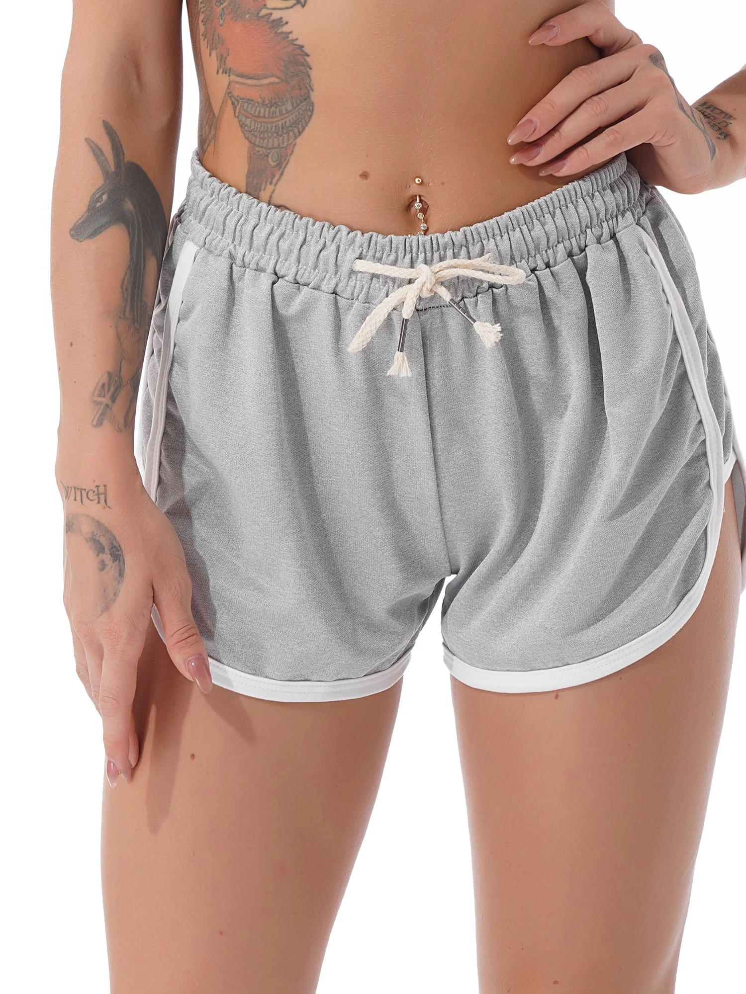 Women Cotton Sleep Bottoms Elastic Drawstring Daily Outwear Pajama Pants Summer Shorts Breathable Casual