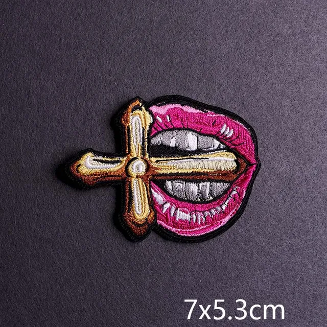 Hip-hop Rock/Music Patch Iron On Patches For Clothing Thermoadhesive Patches On Clothes Embroidery Patch Punk Joker Stickers PE6838CT