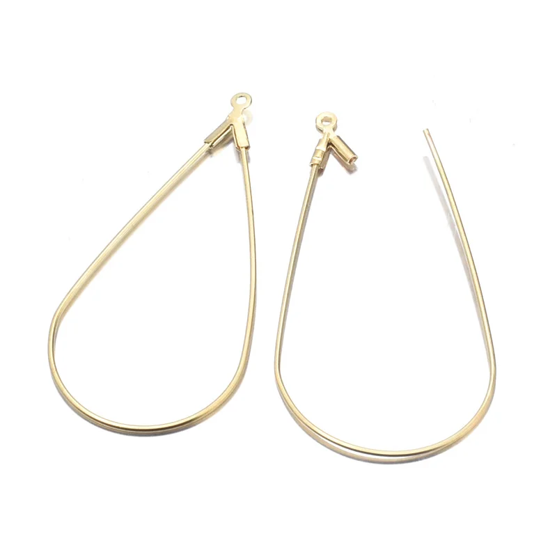 Aiovlo 10pcs/lot Copper Metal with Holes Popular Geometric Water Drop Pattern Earrings Pendants DIY Handmade Jewelry Accessories