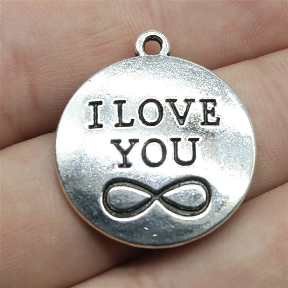 Подвески I Love You Infinity для изготовления ювелирных изделий 1 1x0 9 дюйма (28x24 мм)