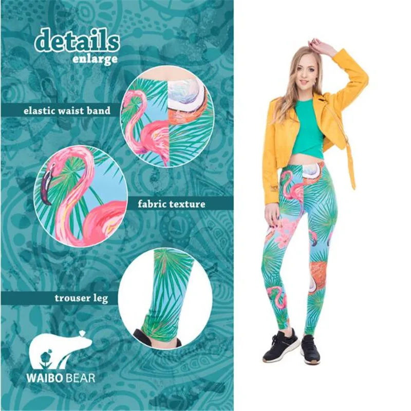 Fashion  Women Legging Round Ombre Printing Slim High Waist Polyester Fiber Leggings Woman Pants