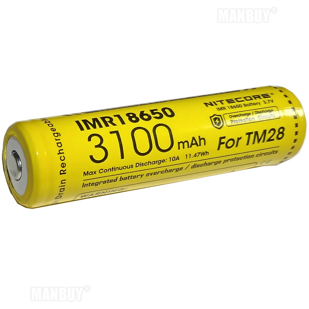 2022 NITECORE IMR18650 3100mAh 10A 3 6 V Li-Ion защищенная перезаряжаемая батарея высокой
