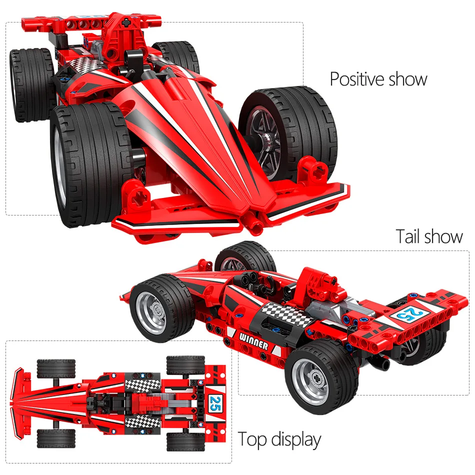 Winner City Roadster Pull Back Sports Car Building Toys