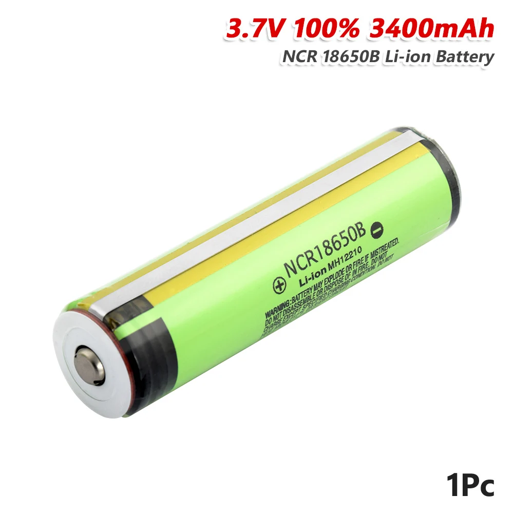 Panasonic 1/2/4/6/8/10x перезаряжаемая 3,7 в NCR18650B литий-ионная батарея 3400 мАч NCR 18650B 20A Li-Ion Pilas с печатной платой
