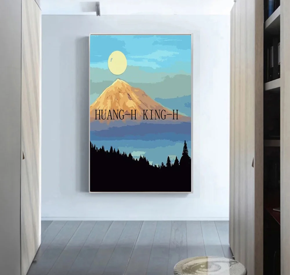 Японское крепление Fuji пейзаж акриловая масляная живопись ручная работа картина