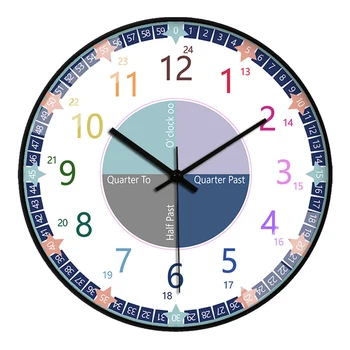 

Cartoon Rocket Simple Wall Clock Wall Sticker For Children Room Kindergarten Home Decoration Decals DIY Creative Pendulum Watch