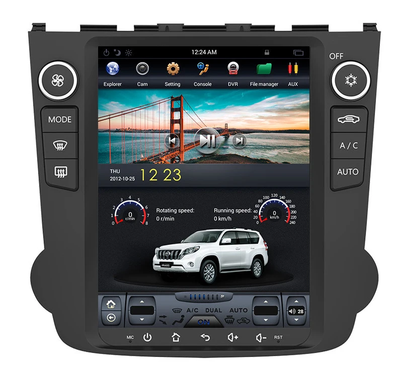 

10.4" tesla style vertical screen android 9.0 Six core Car GPS radio Navigation for Honda CR-V CRV 2007-2011