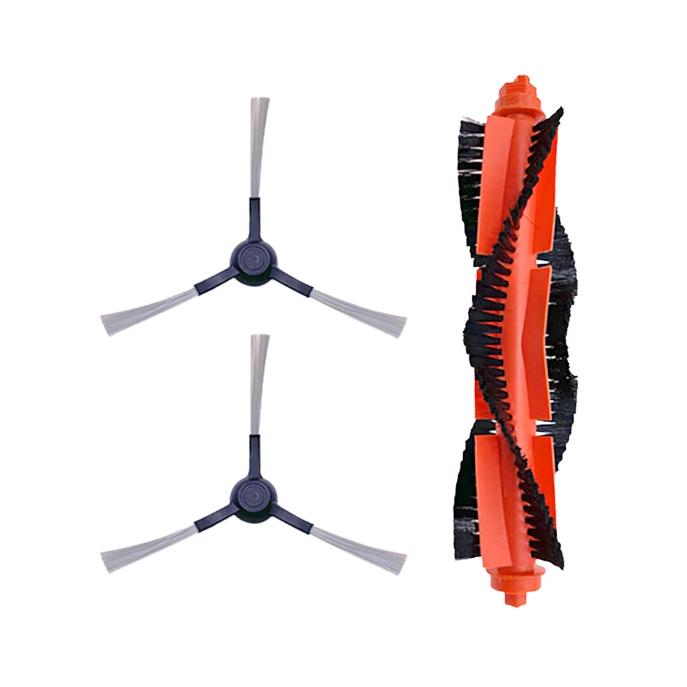 2pcs Side Brushes& 1pc Roller Brush for XIAOMI STYJ02YM for MIJIA Robot Vacuum Cleaner Replacemen Parts Accessories