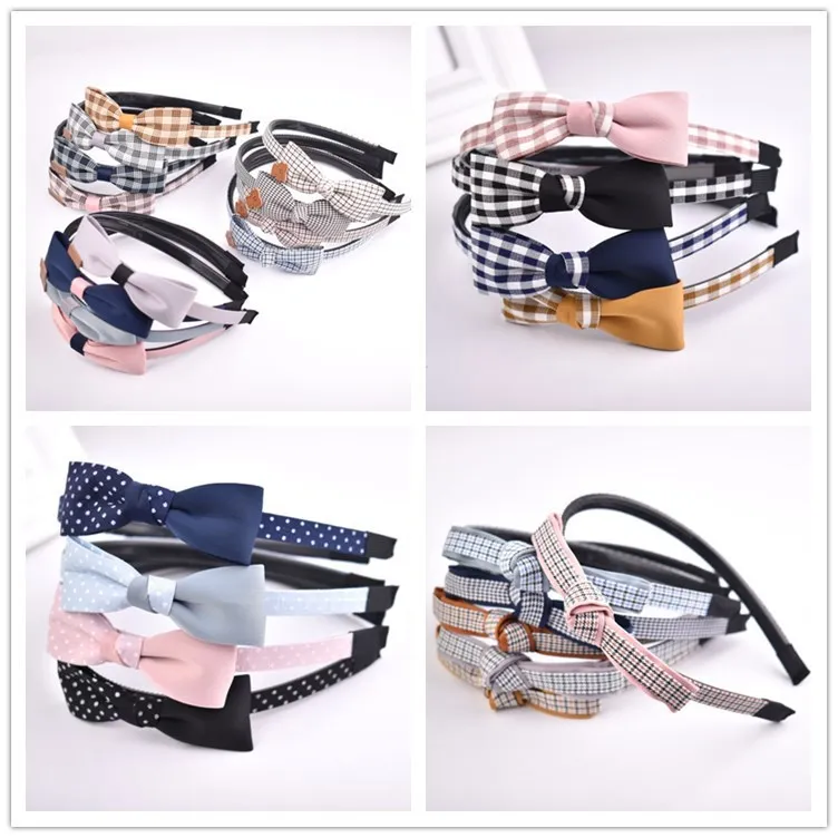 

New Style Creative Headband Girl'S Fashion Bowtie Fabric Hair Bands Large Rims Knot Boutique Barrettes Head Accessories