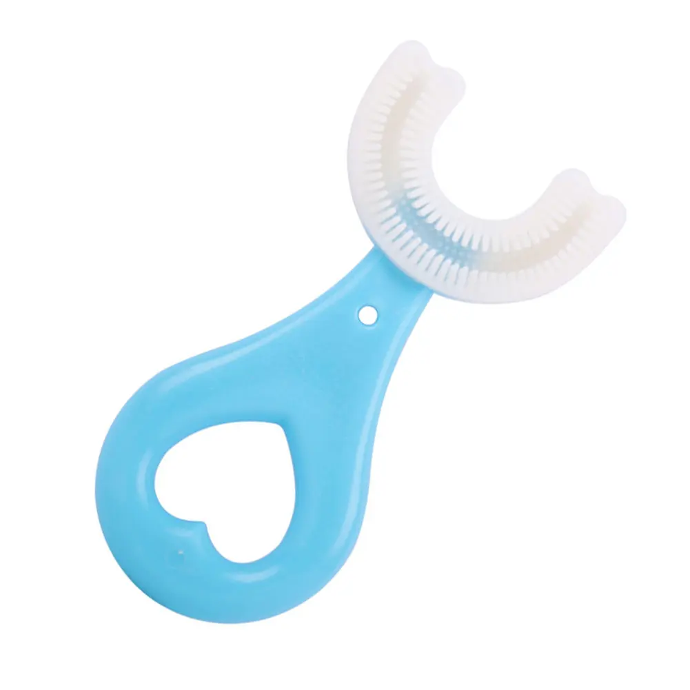 Kids Toothbrush U-Shape Infant Toothbrush with Handle Silicone Oral Care Cleaning Brush for Toddlers Ages 2-12 Drop Shipping