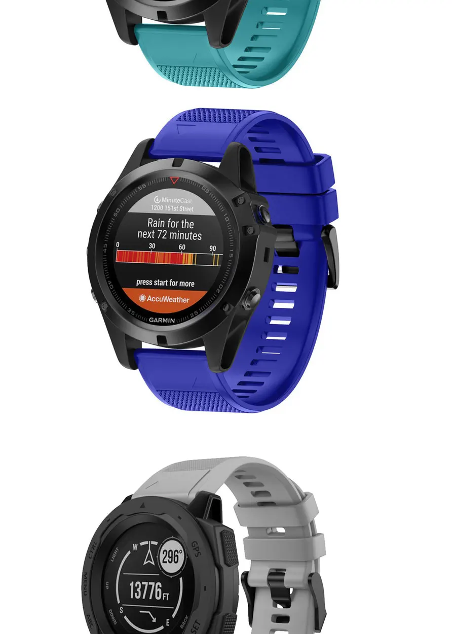 20 26 22 мм ремешок для часов Garmin Fenix 6 6X5X5 5S 3 3HR D2 S60 Forerunner 935 часы Quick Release силиконовый легкий ремешок для часов