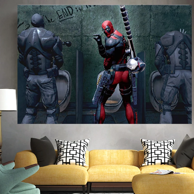 Hulk Iron Man Deadpool Superheroes Canvas Poster Wall Art Prints Room Decoration 