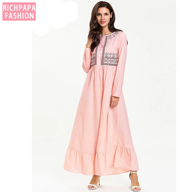 Vestidos кафтан арабский абайя Дубай мусульманский хиджаб платье Турция женщины кафтан Marocain Eid исламское платье Рамадан Tesettur Elbise