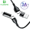 FLOVEME 4in1 Cable 3A Fast Charging USB Cable For iPhone12 11 USB Type C Cable For Xiaomi Samsung Phone Accessories Charger Cord ► Photo 1/6