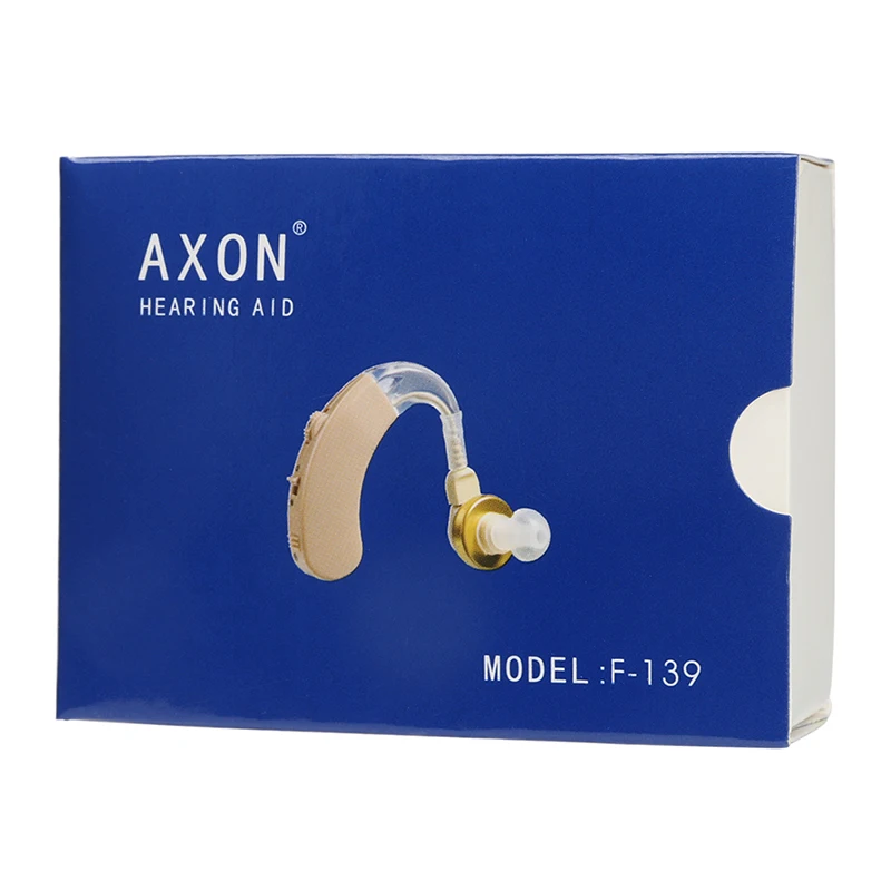 Слуховой аппарат, голосовой усилитель звука AXON F-139, слуховые аппараты за ухом, регулируемый уход за здоровьем для пожилых людей, Лучший усилитель звука