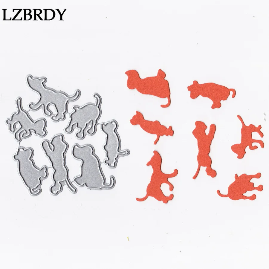 7 шт./упак. и рисунком в виде милых собачек для тиснения металлический Трафаретный