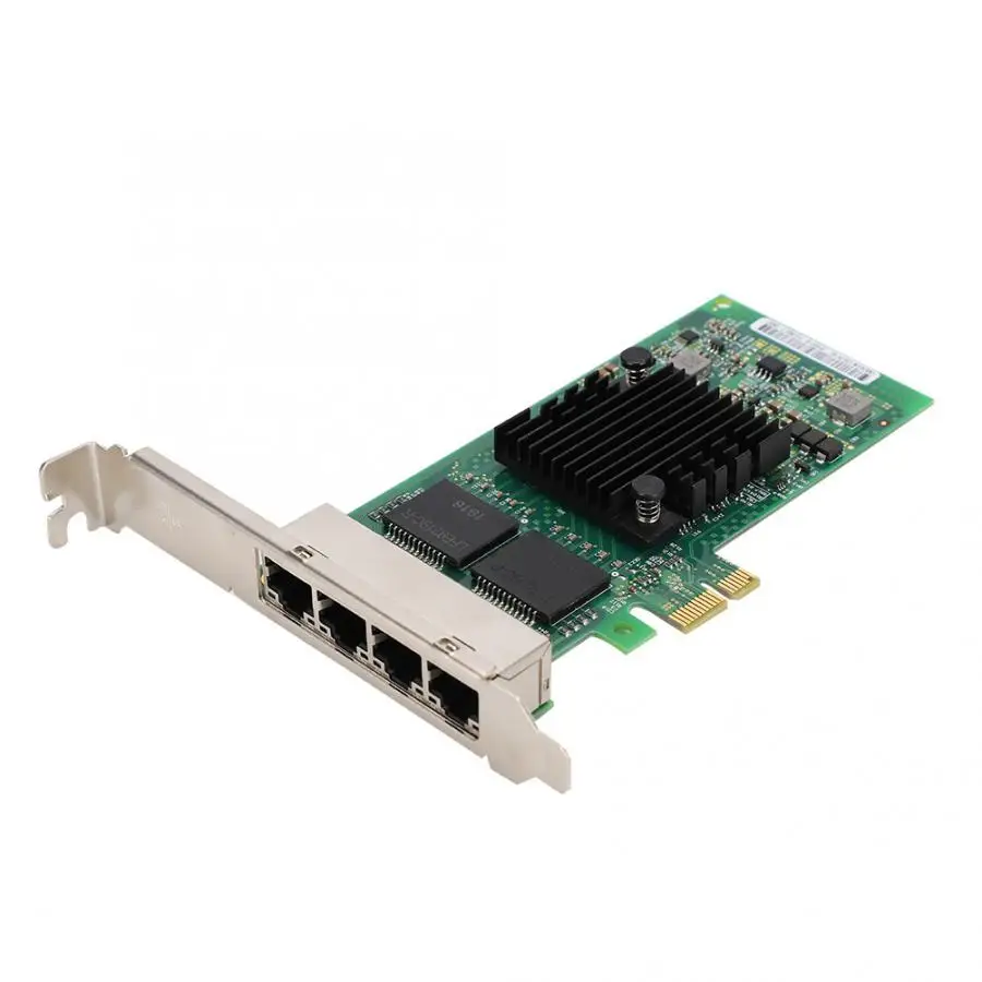 Для Intel i350-T4 i350AM4 PCI-E X1 четырехпортовая сетевая карта Gigabit Ethernet Сетевая карта 10/100/1000 Мбит/с сетевая карта для Windows