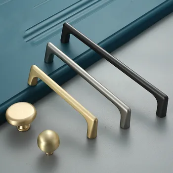 JD Zinc Alloy Pearl Gray Gold Cabinet Handles Solid Drawer Knobs Kitchen Cupboard Door Pulls Furniture Handle Cabinet Hardware